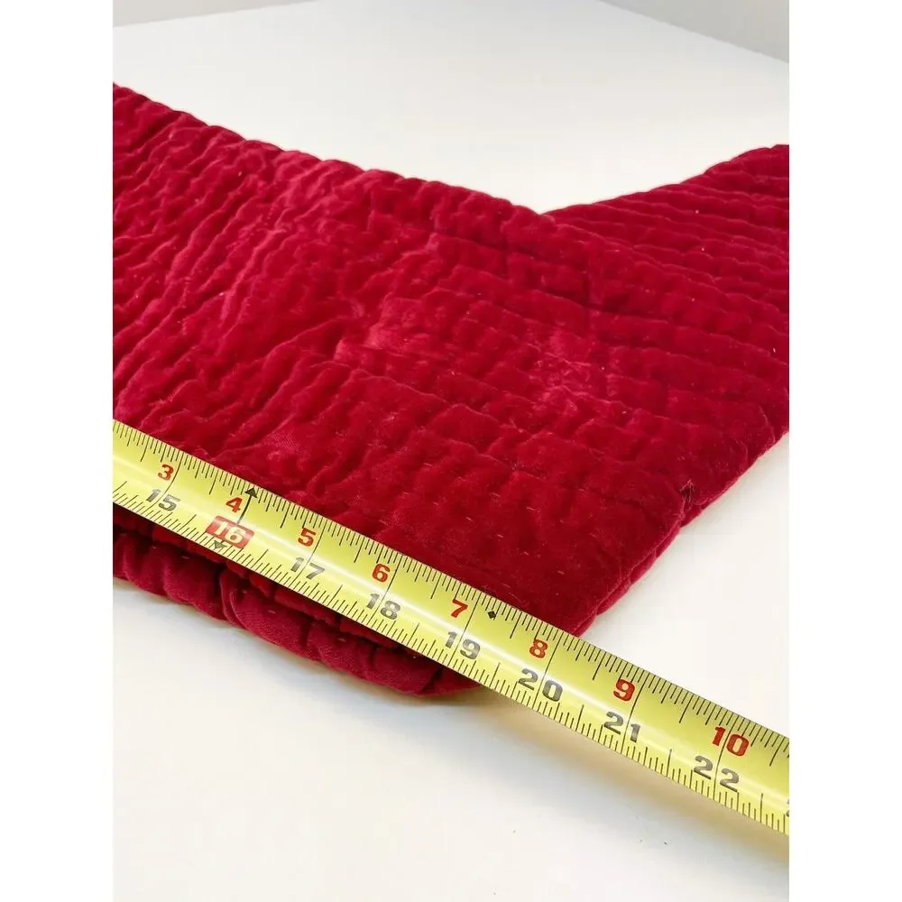 Pottery Barn Red Velvet Large Soft Stocking Personalized Cerise NWT